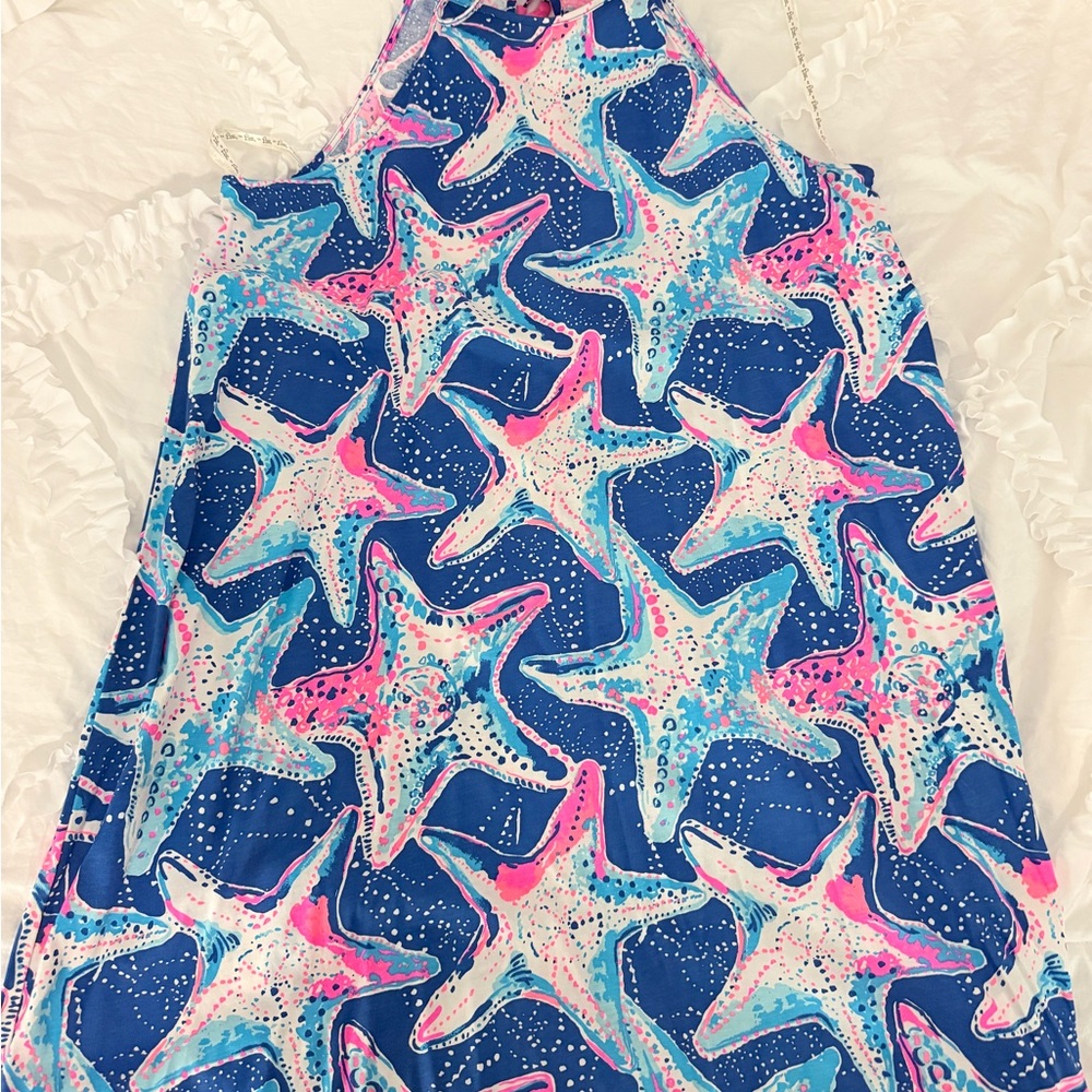 Lilly Pulitzer Blue and Pink Starfish Dress